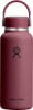 Dunkelrosa Hydro Flask Flasche mit Logo und Griff.
