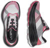 Damen-Laufschuhe in Weiß und Rosa mit schwarzer Sohle.