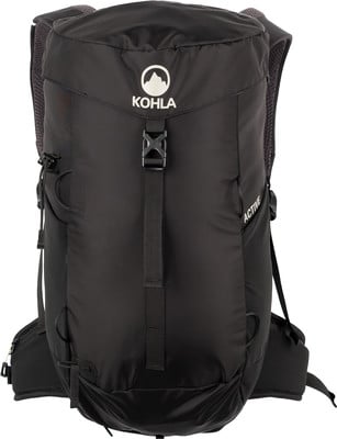Schwarzer Kohla Rucksack mit Logo und dem Schriftzug ACTIVE. Schwarzer Kohla Rucksack mit Logo und dem Schriftzug ACTIVE.