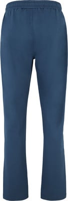 Blaue Hose mit elastischem Bund und geraden Hosenbeinen. Blaue Hose mit elastischem Bund und geraden Hosenbeinen.