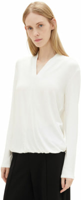 Tom Tailor TOM TAILOR Crepe V-Neck női hossztú ujjú póló