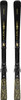 Schwarze Salomon-Ski mit goldenem Muster und schwarzer Bindung.
