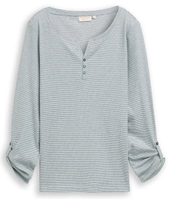 Tom Tailor Stripe Henley női 7/8-os póló Tom Tailor Stripe Henley női 7/8-os póló