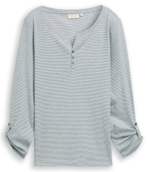 Tom Tailor Stripe Henley női 7/8-os póló