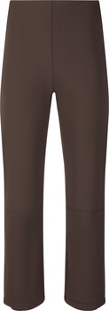 Braune Damenleggings mit geradem Schnitt und Nähten an den Knöcheln.