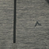 Grauer Melange-Pullover mit schwarzem Streifen und McKinley-Logo.