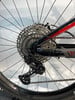 Schaltwerk eines Mountainbikes mit Kassette und Kette.