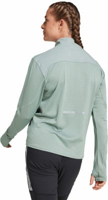 adidas Ultimate Hi Vis Reflective langarm Laufshirt mit Halfzip