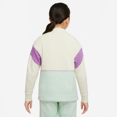 Nike FLC LS MOCK TOP, dievčenská mikina