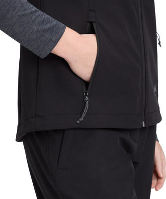 Ruka v čiernej veste so zapínaním na zips. Ruka v čiernej veste so zapínaním na zips.