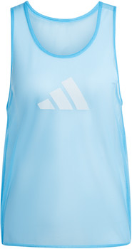 Hellblaue Mesh-Sportweste mit Adidas-Logo.