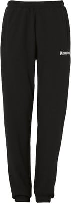 Schwarze Jogginghose mit weißem Kempa-Logo auf dem Oberschenkel. Schwarze Jogginghose mit weißem Kempa-Logo auf dem Oberschenkel.