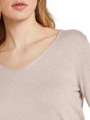 Tom Tailor Basic V-Neck női pulóver