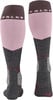 Damen Kniestrumpf in Rosa mit dunkelbraunem und grauem Muster von Falke.