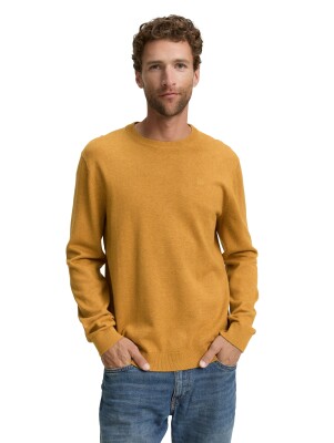Tom Tailor Basic Crewn kötött férfi pulóver