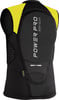 Schwarze Weste mit gelben Schultern und Power Pro Body Glove Logo.