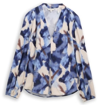 Tom Tailor Printed V-Neck női hosszú ujjú blúz Tom Tailor Printed V-Neck női hosszú ujjú blúz