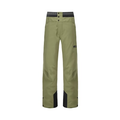 Grüne Skihose mit schwarzen Details und Markenlogo. Grüne Skihose mit schwarzen Details und Markenlogo.