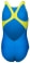 G Tales Swimsuit V-Back, Dívčí plavky 80% PA, 20% EA