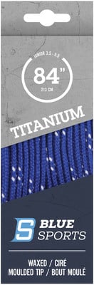 Blaue Schnürsenkel mit weißen Punkten, 84 Zoll, Marke Blue Sports.
