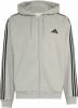 adidas M 3S FL FZ HD Sweatjacke mit Kapuze