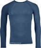 Blaues Thermo-Langarmshirt mit Rundhalsausschnitt.