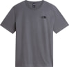Graues T-Shirt von The North Face mit Logo auf der Brust.