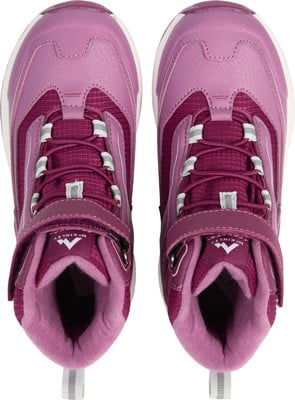 Damen-Knöchel-Sneaker in Lila mit Schnürsenkeln und Klettverschluss. Damen-Knöchel-Sneaker in Lila mit Schnürsenkeln und Klettverschluss.