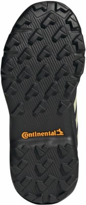 Schuhsohle mit ausgeprägtem Profil und Continental-Logo. Schuhsohle mit ausgeprägtem Profil und Continental-Logo.