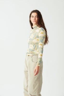 Picture Skimy Printed Snowboardpullover mit Rollkragen