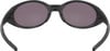 Schwarze Sonnenbrille mit violetten Gläsern und robustem Rahmen.