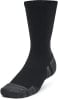 Schwarzer Sportsocken mit geripptem Bund und verstärkter Ferse.