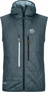 Swisswool Piz Boe Wandergilet mit Kapuze