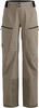 Braune Outdoorhose mit schwarzem Bund und Reißverschlusstaschen.