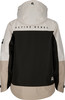 Rückansicht einer Active Rebel Jacke mit Farbblöcken und Logo.