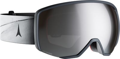 Atomic Skibrille mit grauem Rahmen und verspiegeltem Glas. Atomic Skibrille mit grauem Rahmen und verspiegeltem Glas.