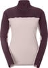 Damen-Langarmshirt in Dunkelweinrot und Hellrosa mit Scott-Logo.