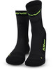 Schwarze Socken mit neongrünem Logo und RX300-Schriftzug.