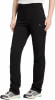 Schwarze Outdoorhose mit Markenlogo und Reißverschlusstaschen.
