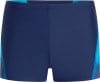 Herren dunkelblaue Badehose mit blauen Streifen an den Seiten.