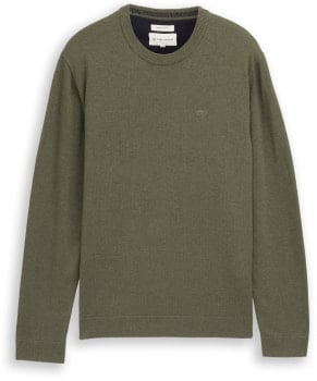 Tom Tailor Basic Crewn kötött férfi pulóver