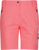 Rosa Damenshorts mit Reißverschlusstaschen und CMP-Logo.
