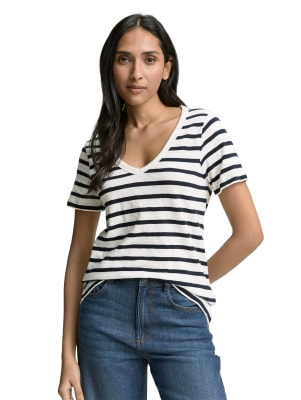 Tom Tailor TOM TAILOR V-Neck Slub Női póló