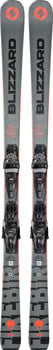 Blizzard Ski mit orangefarbenem Logo und schwarzer Bindung, Länge 172 cm.