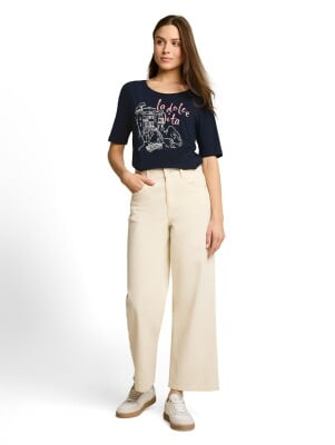 Tom Tailor Crew Neck Woman Print női póló