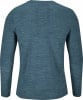 Blaues Langarmshirt mit feinem Muster auf dem Rücken.