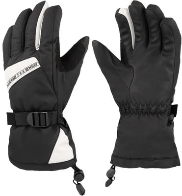 Schwarze Skihandschuhe mit weißen Akzenten und ESKA-Logo.