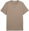 Braunes Puma-T-Shirt mit Logo auf der Brust und kleinem Detail am Rücken.
