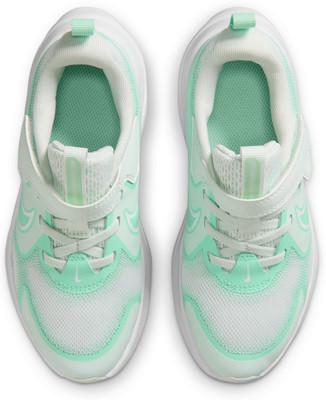 Nike Damensneaker in Mintgrün mit weißen Details und Klettverschluss.