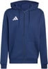 Blaue Adidas Herren-Kapuzenjacke mit durchgehendem Reißverschluss und Logo auf der Brust.